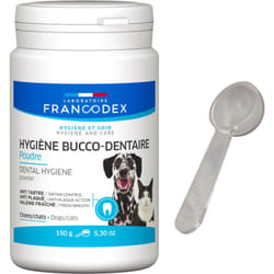 Dentifrice en Poudre pot de 150 g Pour Chiens et Chats Francodex