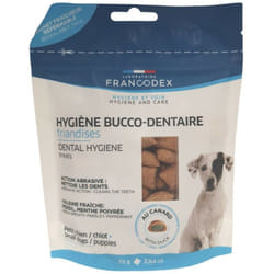 Friandises Hygiène Bucco-Dentaire 75g Pour chiot et petit Chien Francodex