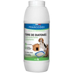 Francodex - Terre de Diatomée 450 g, asséchante, absorbante pour bac à litière, niche chat et chien