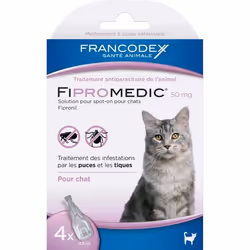 4 Pipettes Antiparasitaires Chat Fipromedic - Francodex