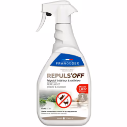 Répulsif Intérieur et Extérieur 500 ml pour chats Limite le marquage urinaire et les dégradations Action jusqu'à 3 MOIS REPUL ...