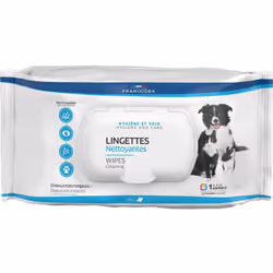 Lingettes nettoyantes multi-usages pour chien, chat et rongeur Format pratique et économique Lingettes en viscose : Fibre d'o ...