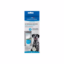 Kit brossage dentaire Pour Chiens et Chats LIMITE LA PRÉSENCE DE BACTÉRIES ET LE DÉVELOPPEMENT DE LA PLAQUE DENTAIRE ET DU TA ...