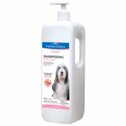 Shampooing 1 litres pour chien à Poils Longs A l'huile de karité Démêle et rend le pelage soyeux PH neutre Shampooing 1 litre ...