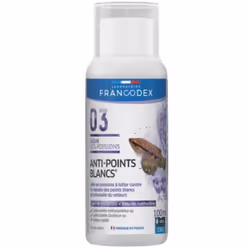 Traitement anti-point blanc. flacon de 100 ml. pour poissons. LES + PRODUITS Lutte contre Ichthyophtirius sp.. Lutte contre O ...