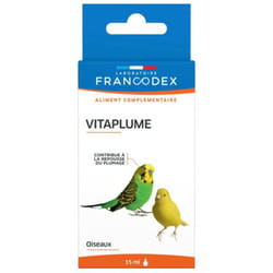 Vitaplume aliment complémentaire pour oiseaux, flacon 15 ml - Francodex