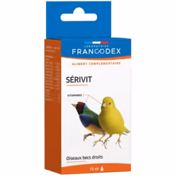 Vitamine Sérivit 15 ml pour oiseaux Pour les oiseaux à bec droit Idéal en période de mue ou de convalescence Complémentation  ...