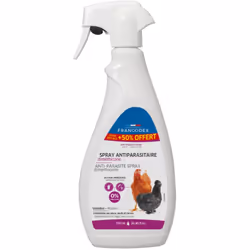 Spray Antiparasitaire diméthicone 750 ml pour Volailles Lutte contre les parasites externes immobilise les poux, œufs et larv ...