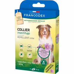 Collier Insectifuge formule renforcée Pour Chiens de plus de 20 kg. des solutions sans insecticides contre les parasites. Puc ...