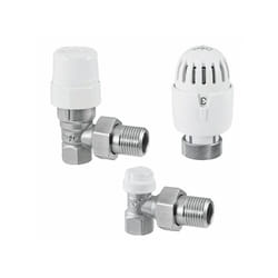 Kit robinet thermostatique équerre F1/2' Blanc RBM 20780400