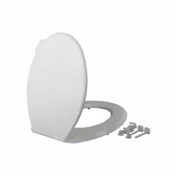 Pour cuvette normalisée avec entraxe de fixation de 133 à 175mm Abattant WC polystyrène antistatique Blanc Longueur 460mm Lar ...