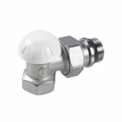 Coude de réglage "série fer" Joint auto-étanche Capuchon plastique blanc Température 5-110°C Pression maximum de service 16 b ...