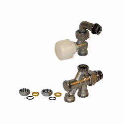 Robinet monotube à 4 voies Spécial rénovation: Sens de passage inversé par le robinet Ne pas tenir compte des flèches gravées ...