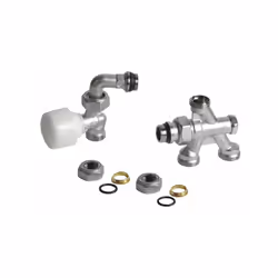 Robinet monotube à 4 voies Thermostatisable Douille auto-étanche Livré avec les deux adaptateurs pour la canne R194 Ø 16 Ajou ...