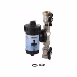 Le pot à boues SAFECLEANER avec son corps laiton comprend un bol de récupération de 500ml pour stocker la magnétite du circui ...