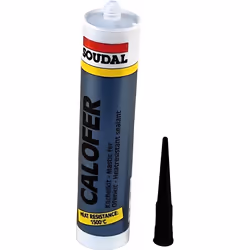 Mastic réfractaire - GENERIQUE - Cartouche 310ml - Résistance pyroscopique 1500C - Noir
