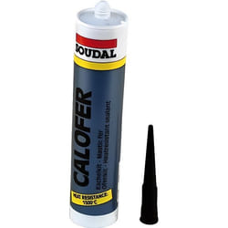 Mastic réfractaire - GENERIQUE - Cartouche 310ml - Résistance pyroscopique 1500C - Noir