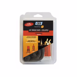 kit tresse plate en fibre de verre + Collafeu Tresse plate + colle réfractaire pour réalisation d'étanchéité thermique Caract ...