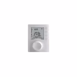 Description générale Le thermostat filaire TYBOX 1127, conçu pour les installations de chauffage ou de climatisation, offre u ...