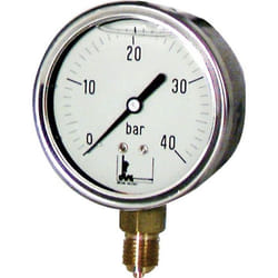 Manomètre Inox, Glycérine Ø 63mm, 0/40bar - Diff