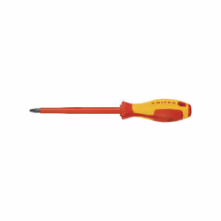 Tournevis cruciforme Pozidriv® d'électricien avec un manche ergonomique optimisé bi-matière pour un effort amplifié, moins fa ...