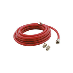 Mecafer - Tuyau pvc rouge 6x11 10m - 1/4F + 2 embouts baïonnette