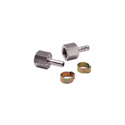 Mecafer – 2 embouts cannelés 3/8"F pour tuyau 8x13 + colliers - 2 embouts cannelés 3/8"F pour tuyau 8x13 + colliers - Livré s ...