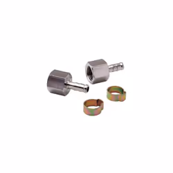 Mecafer – 2 embouts cannelés 1/4"F pour tuyau 6x11 + colliers - 2 embouts cannelés 1/4"F pour tuyau 6x11 + colliers - Livré s ...