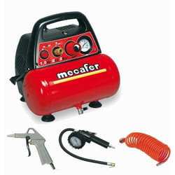 MECAFER Compresseur dair NEW VENTO 6 L 15 CV 8 bar - Avec 3 accessoires