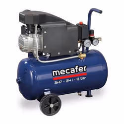 Mecafer - Compresseur 425793 - Bleu - 24 l - 2HP - 8 bar