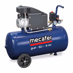 Le compresseur MECAFER 425794, d'une capacité de 50 litres, est idéal pour les travaux intensifs. Avec une puissance de 2 HP  ...