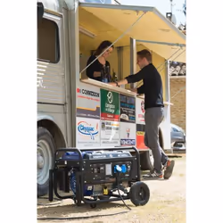 MECAFER MC3200KT groupe électrogène 3000 W 15 L Essence Noir, Bleu