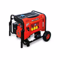 Mécafer – Groupe électrogène 5500W + roues et démarreur électrique - mf 6500E