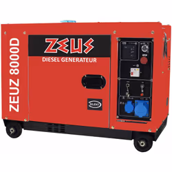 Groupe électrogène Diesel insonnorisé Démarrage électrique 6300 W, Niveau sonore 97 dB(A), Groupe aux normes France CE2020 EU ...