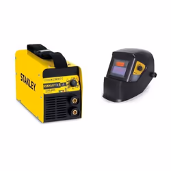 Poste à souder inverter STANLEY Star4000 160A - cagoule de soudure LCD automatique 9/13 + lot de 5 électrodes