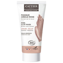 Cattier Masque Argile Rose Peaux Sensibles Bio 30 ml