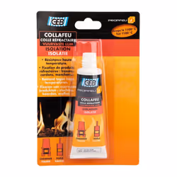 Description générale Colle mastic réfractaire à base de silicates alcalins et de charges réfractaires sans amiante, idéale po ...