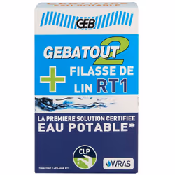 Composition: -pâte à joint GEBATOUT 2 (pot de 500g) -filasse blanche de lin peignée RT1 (80g). Assure l’étanchéité des raccor ...