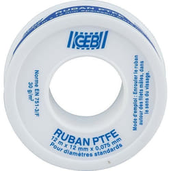 Ruban détanchéité PTFE 12mmx12mx0.075m vrac