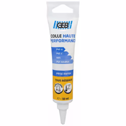 Description commerciale Colle pour l'assemblage d'éléments de canalisation en PVC-U rigide, PVC-C, ABS, PVC souple et PVC bla ...