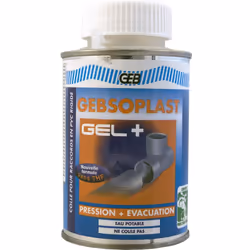 Description générale La colle Gebsoplast Gel Plus est un adhésif thixotrope conçu pour l'assemblage de tubes et raccords en P ...