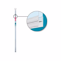 Description générale Joint bas de porte de douche double-lèvres conçu pour l'étanchéité des portes de douche en verre ou acry ...