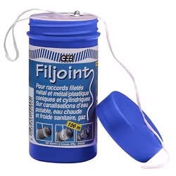 Filjoint eau pot 100m GEB 515100 Filjoint eau pot 100 mètres. Fil imprégné pour réaliser des raccords filetés. Démontable, si ...