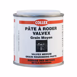 Présentation Boîte de 150g de pâte à roder VALVEX grain moyen G150 Rodage des soupapes et sièges de soupapes à la main ou à l ...