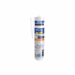 GEB - Mastic sanitaire silicone tous supports blanc 280ml