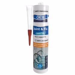 Tube joint étanchéité et mastic colle cristal transparent, 280 ml GEB référence 590510.Type de produit :Mastic colle et joint ...