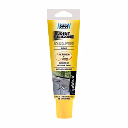 Mastic silicone pour joint sur tous supports sanitaires (émail et matériaux de synthèse) Réalisation de joint d'étanchéité po ...