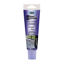 Mastic silicone pour joint sur tous supports sanitaires (émail et matériaux de synthèse) Réalisation de joint d'étanchéité po ...