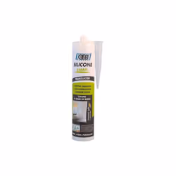 Le mastic silicone sanitaire silicone pour émail de 280 mL de coloris transparent de la marque GEB est parfait pour les joint ...