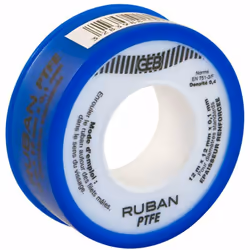 Description générale Ruban d'étanchéité 100% PTFE pour les raccords filetés sur canalisations d'eau chaude et froide, ainsi q ...